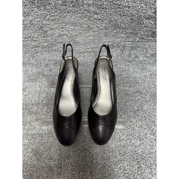 Soft Style Low Heel Sandals 8 Snake Slingback Office Chic Comfort Minimalist - Picture 3 of 9